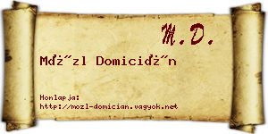 Mözl Domicián névjegykártya